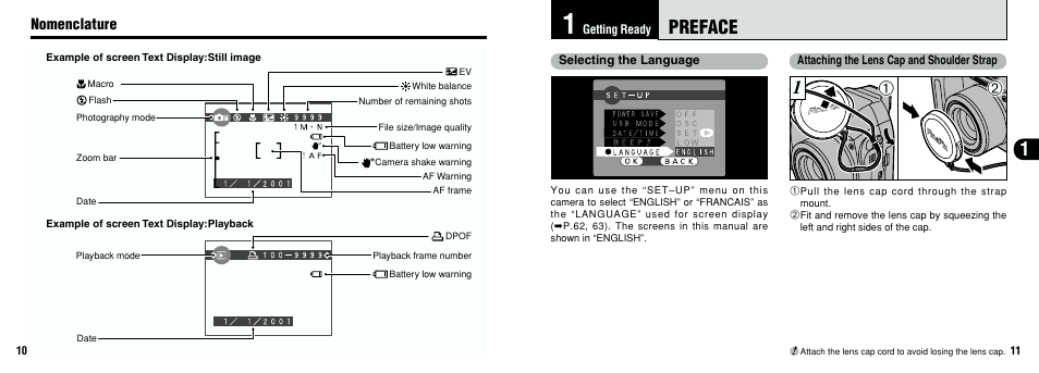 Preface, Nomenclature | FujiFilm 2800 Zoom User Manual | Page 6 / 49