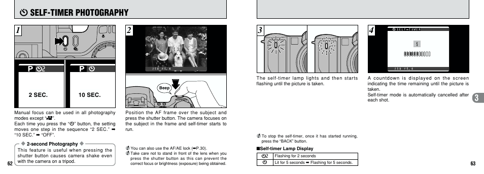 Self-timer photography 3 4 | FujiFilm 6900 User Manual | Page 32 / 67