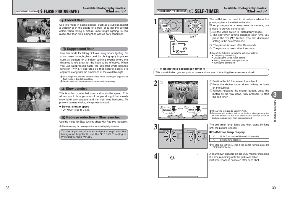 Self-timer | FujiFilm A470 User Manual | Page 20 / 61