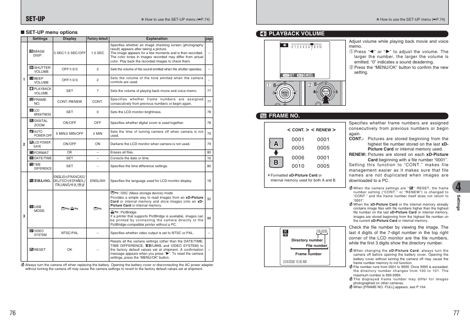 Ab b, Set-up | FujiFilm A470 User Manual | Page 39 / 61