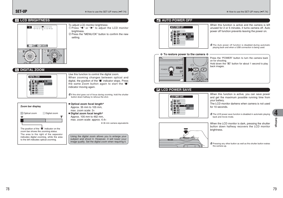 Set-up | FujiFilm A470 User Manual | Page 40 / 61