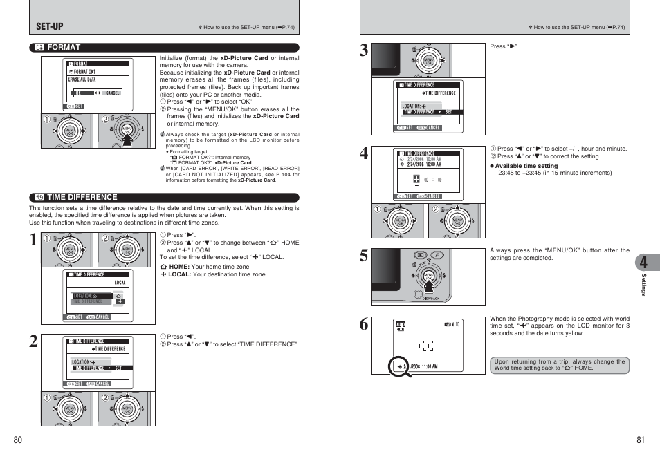 Set-up | FujiFilm A470 User Manual | Page 41 / 61