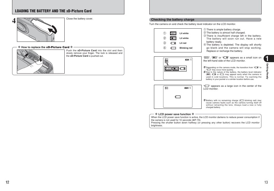 Loading the battery and the xd-picture card | FujiFilm A470 User Manual | Page 7 / 61