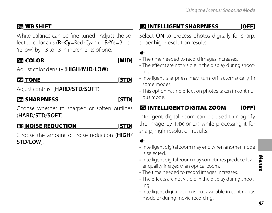 FujiFilm FinePix HS30EXR User Manual | Page 101 / 146