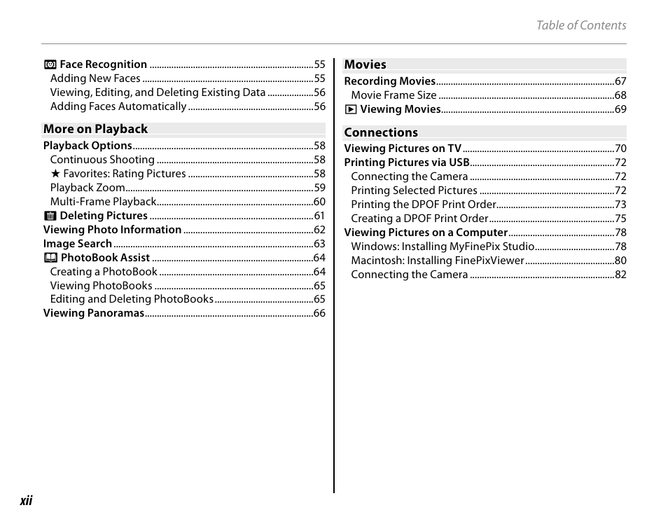 FujiFilm FinePix HS30EXR User Manual | Page 12 / 146