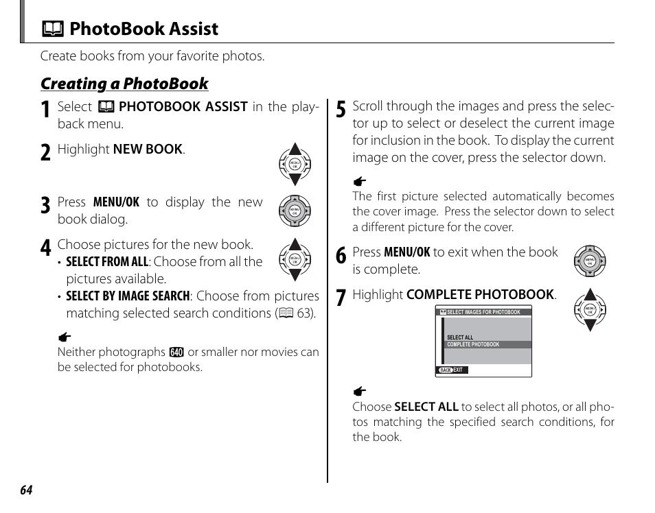 X photobook assist | FujiFilm FinePix HS30EXR User Manual | Page 78 / 146