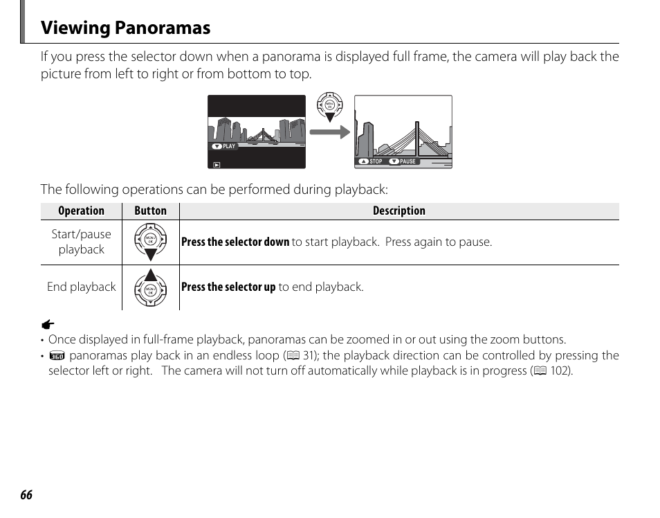 Viewing panoramas | FujiFilm FinePix HS30EXR User Manual | Page 80 / 146