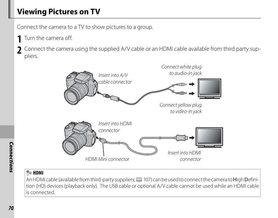 Viewing pictures on tv | FujiFilm FinePix HS30EXR User Manual | Page 84 / 146