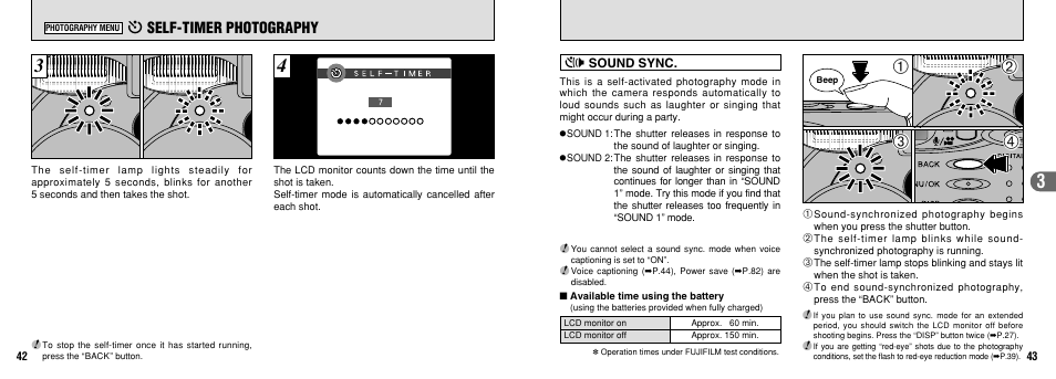 O self-timer photography | FujiFilm FinePix30i User Manual | Page 22 / 59