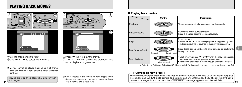 Playing back movies 1 | FujiFilm FinePix30i User Manual | Page 28 / 59