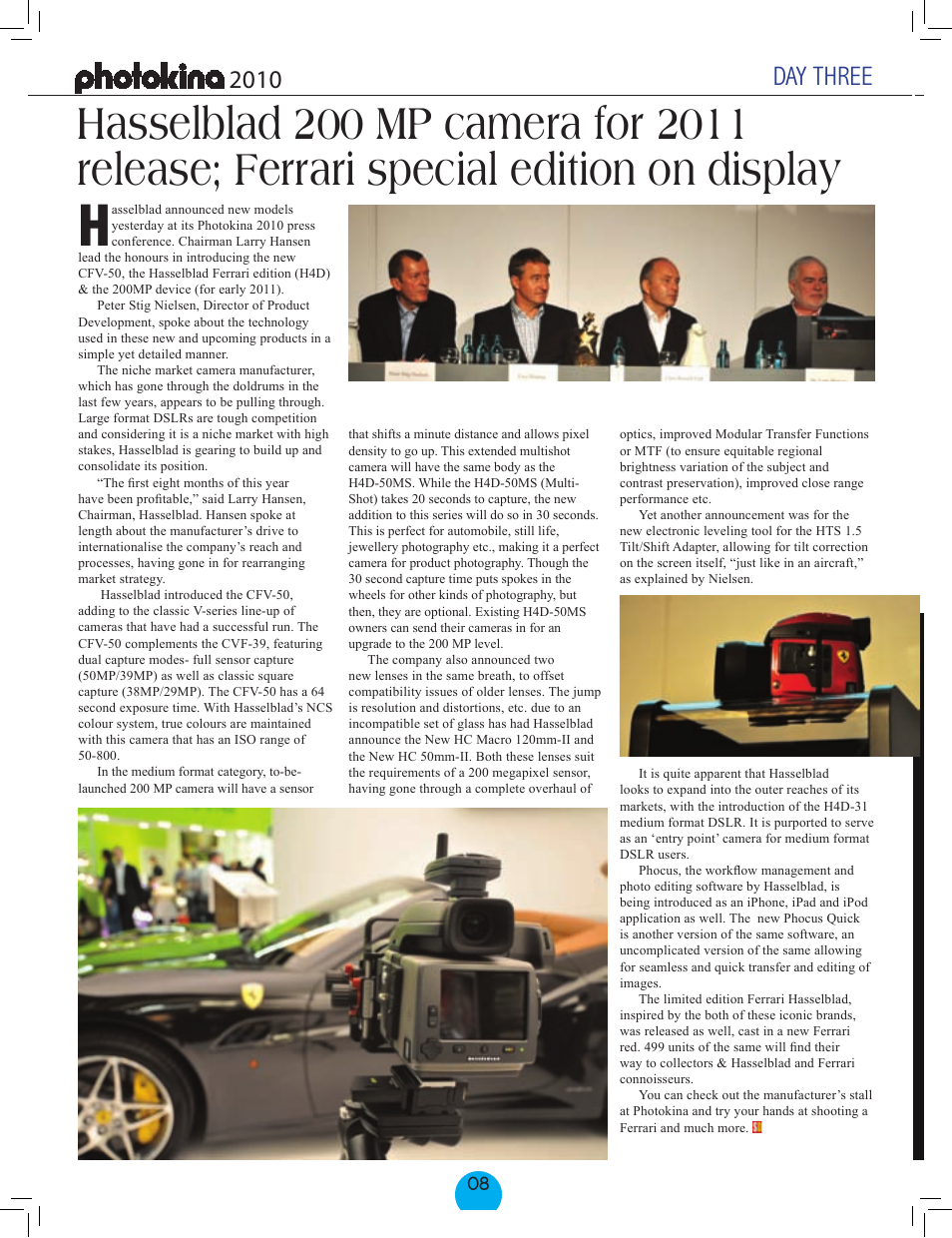 Day three, Interviews with famous photographers, Digital workflow | Video trainings | FujiFilm FinePix Real 3D W3 User Manual | Page 10 / 28