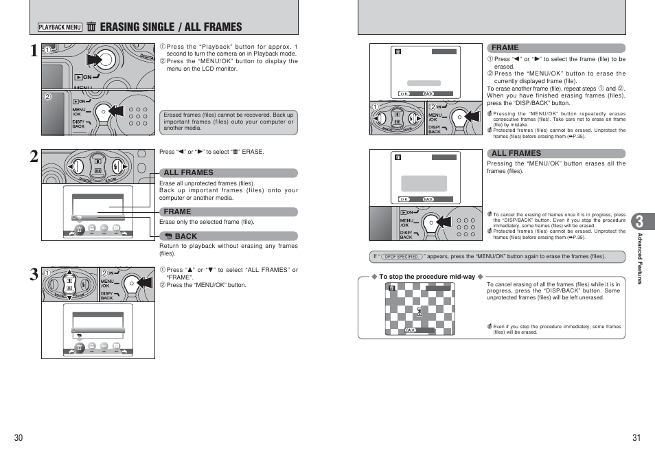 O erasing single / all frames | FujiFilm FinePix A120 User Manual | Page 16 / 43