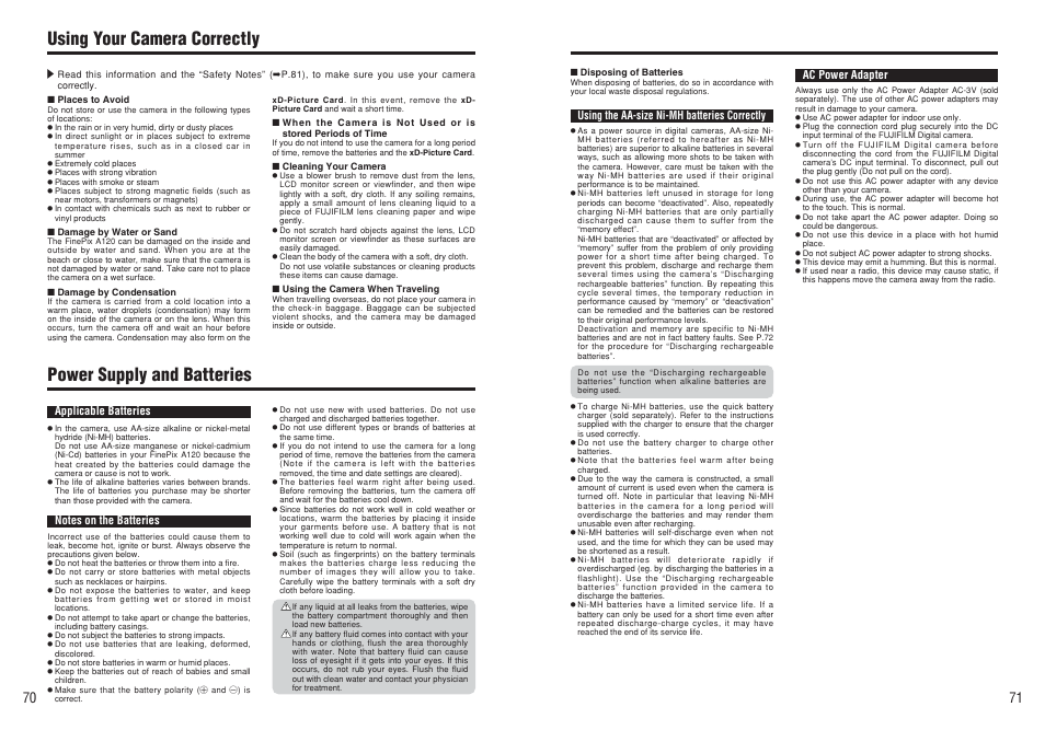 FujiFilm FinePix A120 User Manual | Page 36 / 43