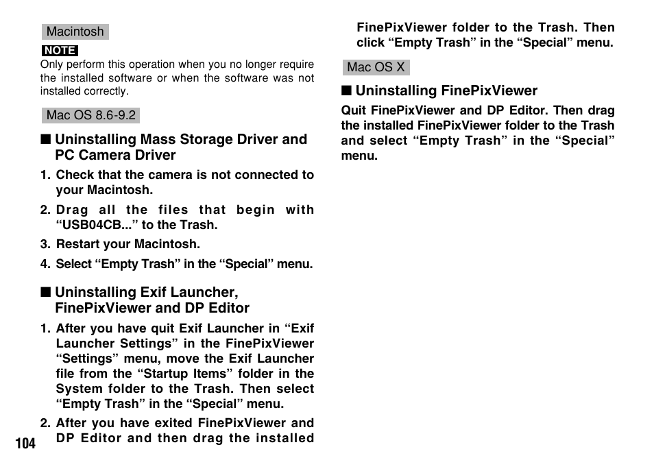 FujiFilm FinePix A303 User Manual | Page 104 / 132