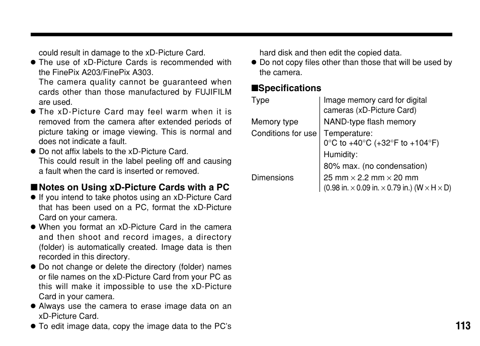 FujiFilm FinePix A303 User Manual | Page 113 / 132