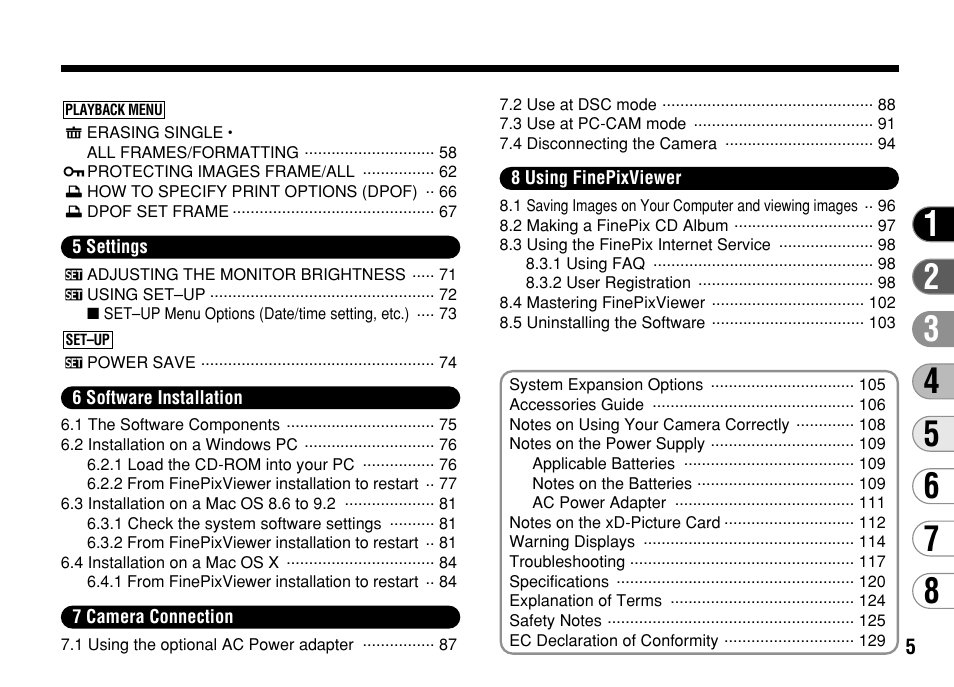 FujiFilm FinePix A303 User Manual | Page 5 / 132