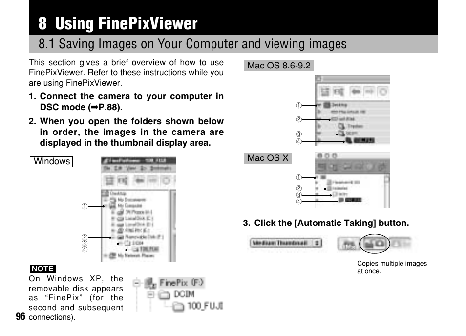 8 using finepixviewer | FujiFilm FinePix A303 User Manual | Page 96 / 132