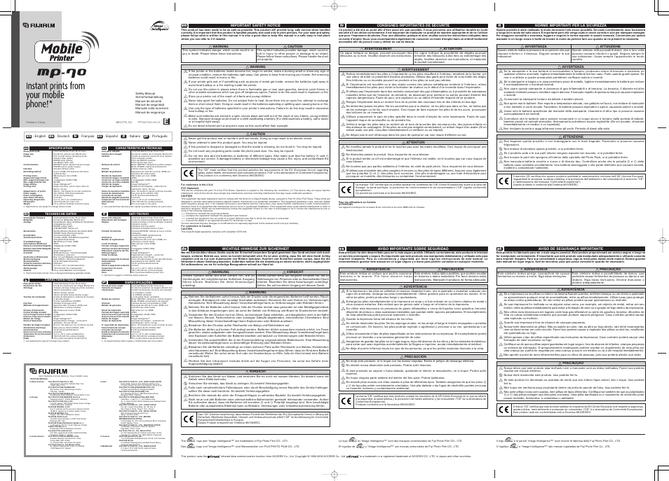 FujiFilm MP-70 User Manual | Page 3 / 4