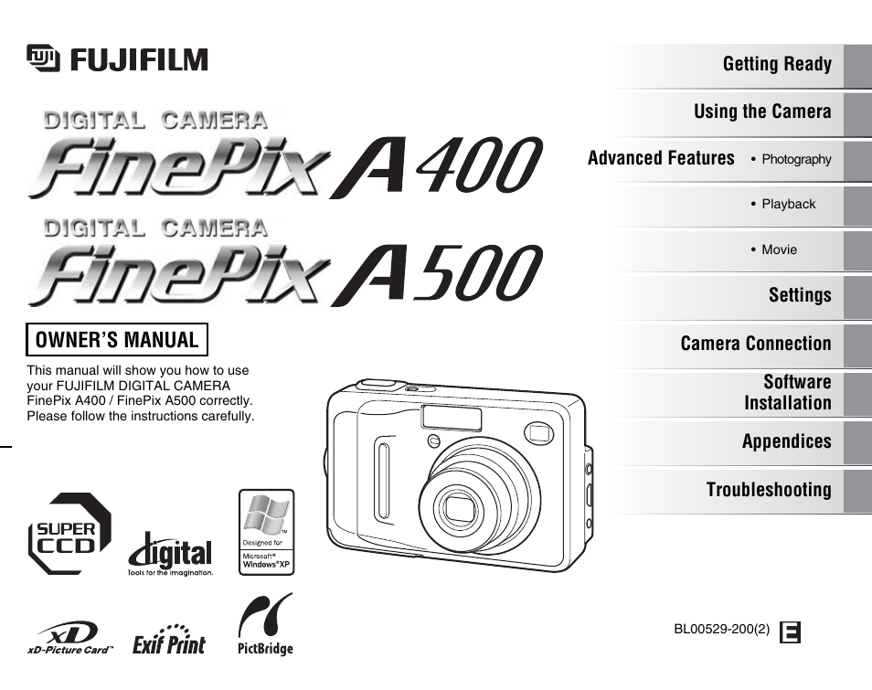 FujiFilm FinePix A400 User Manual | 132 pages