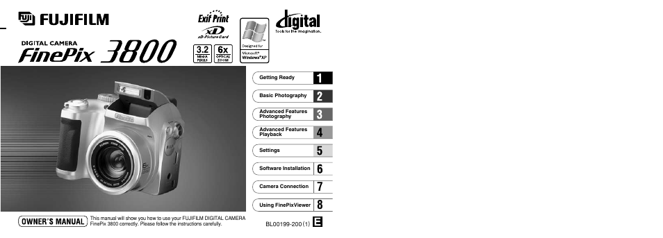 FujiFilm FinePix 3800 User Manual | 69 pages