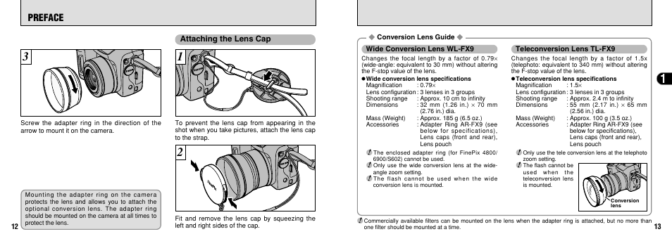 Preface | FujiFilm FinePix 3800 User Manual | Page 7 / 69