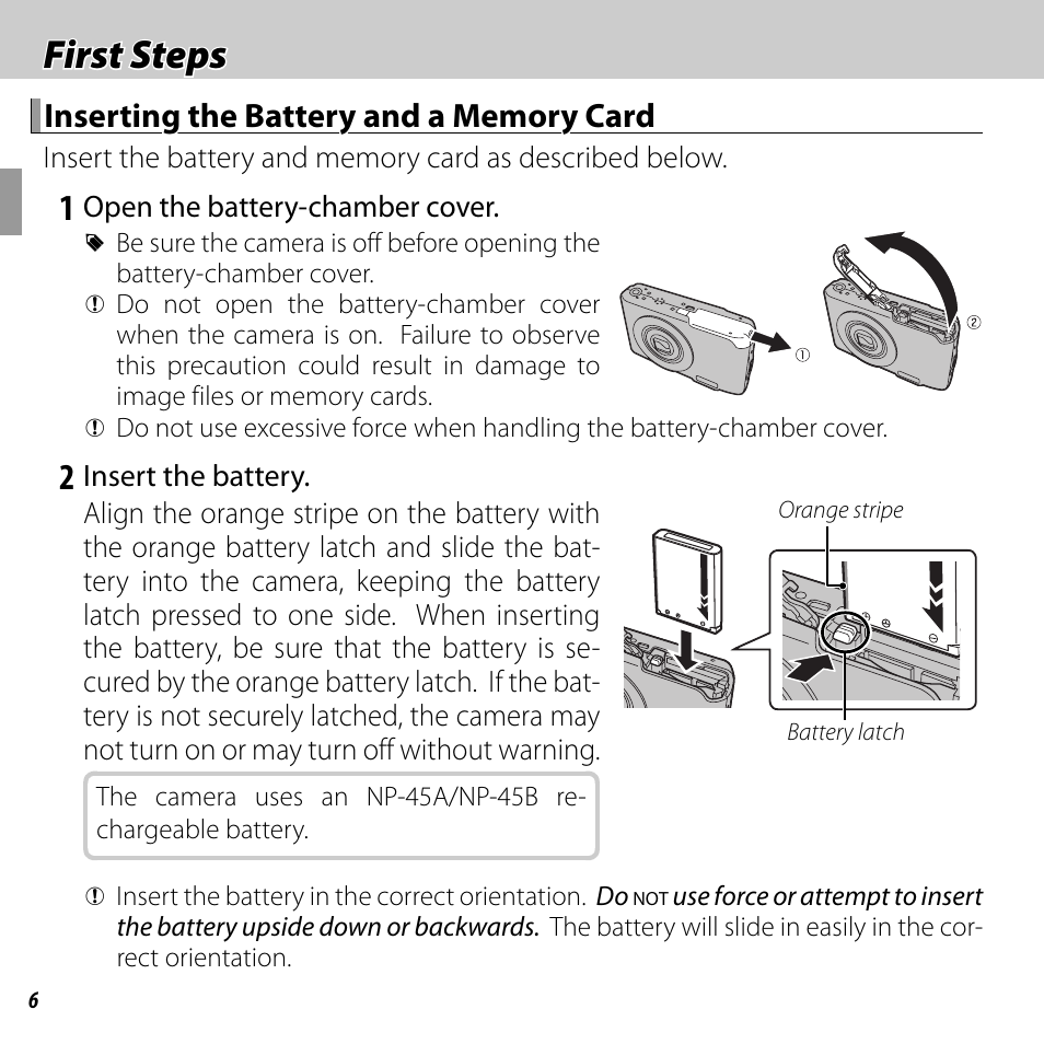 First steps | FujiFilm FinePix JX500 User Manual | Page 20 / 122