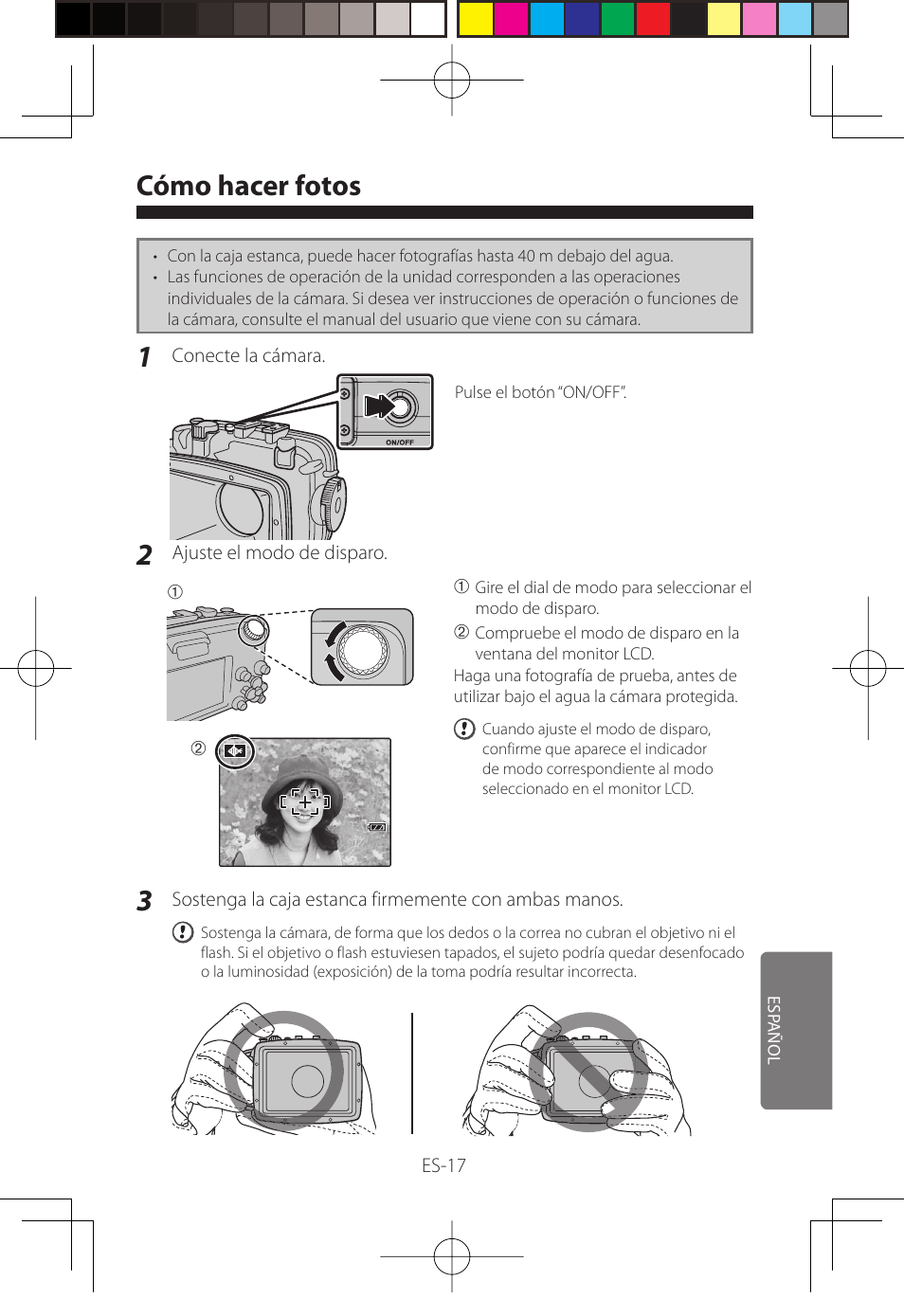Cómo hacer fotos | FujiFilm WP-FXF500 User Manual | Page 127 / 140