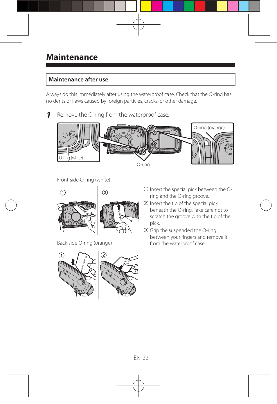 Maintenance | FujiFilm WP-FXF500 User Manual | Page 54 / 140