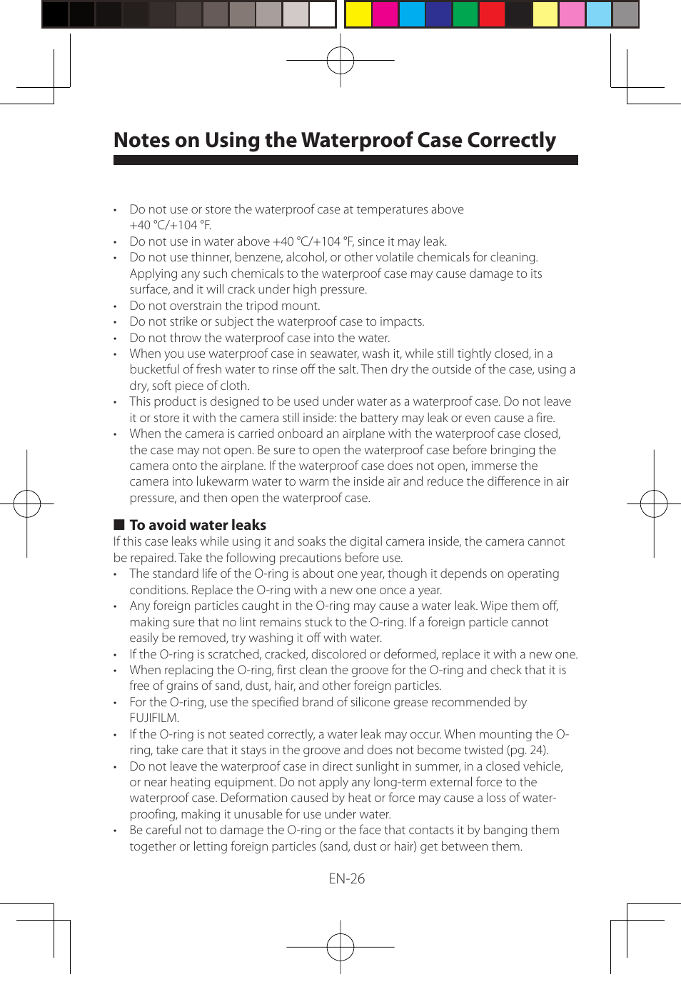 FujiFilm WP-FXF500 User Manual | Page 58 / 140