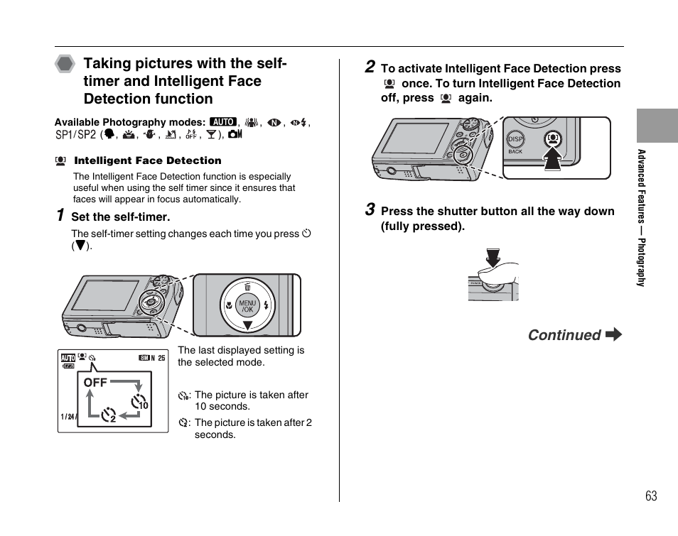 Continued q | FujiFilm F45fd User Manual | Page 63 / 180