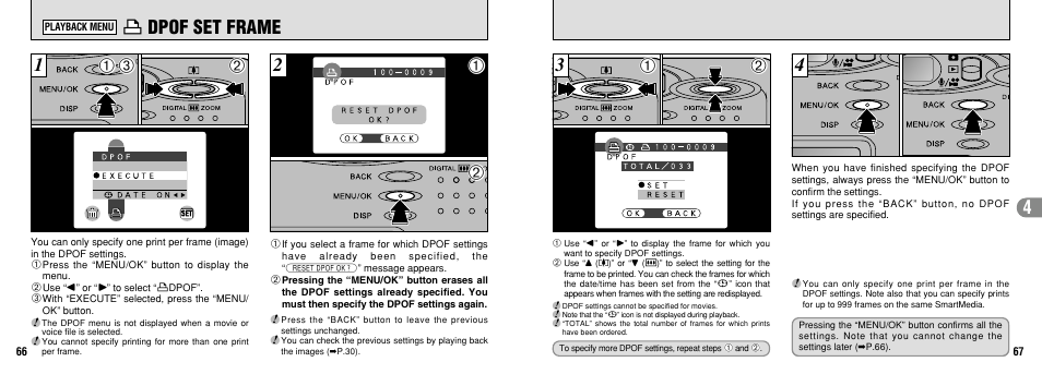 Dpof set frame | FujiFilm 30i User Manual | Page 34 / 59