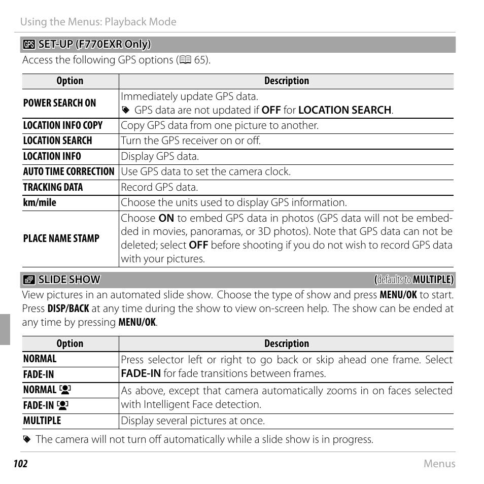 FujiFilm FinePix F750EXR User Manual | Page 120 / 164