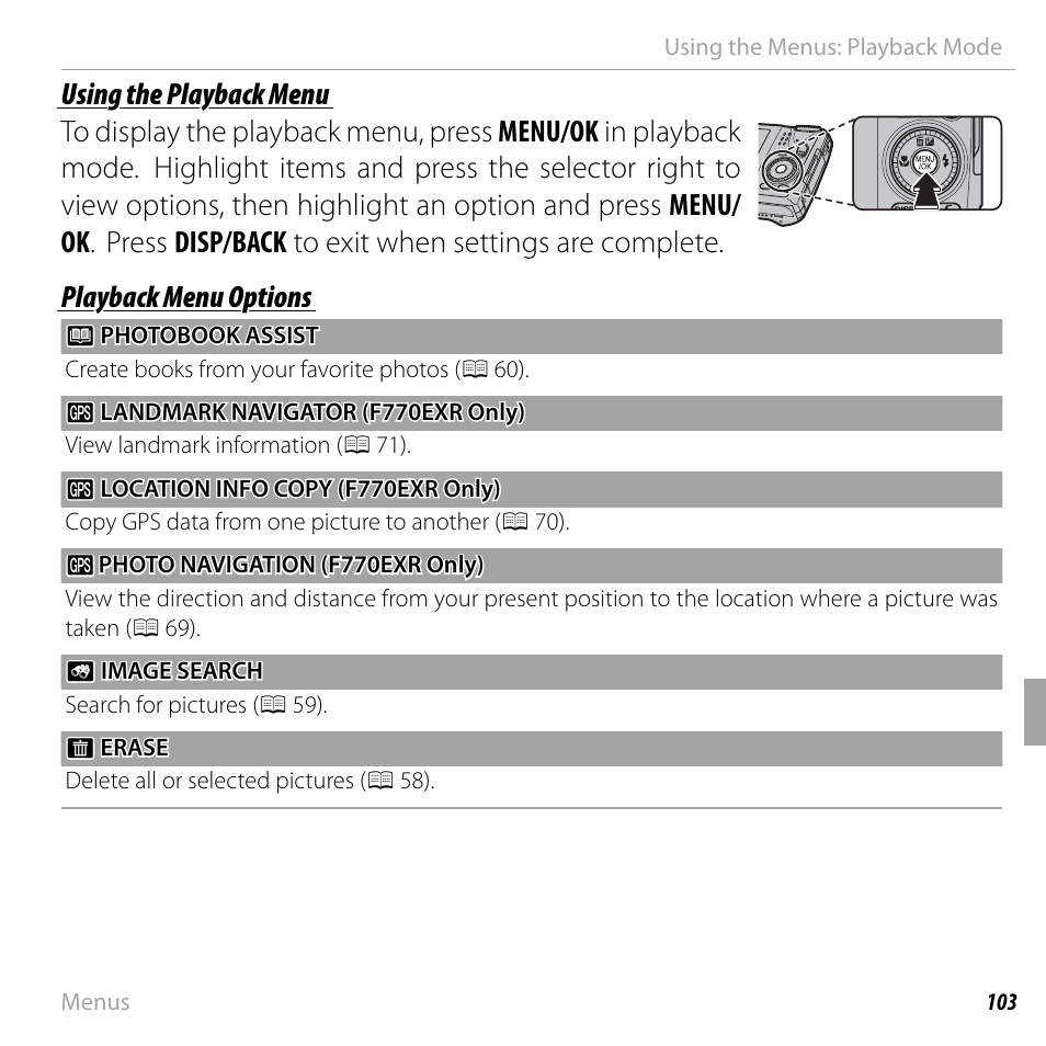 FujiFilm FinePix F750EXR User Manual | Page 121 / 164