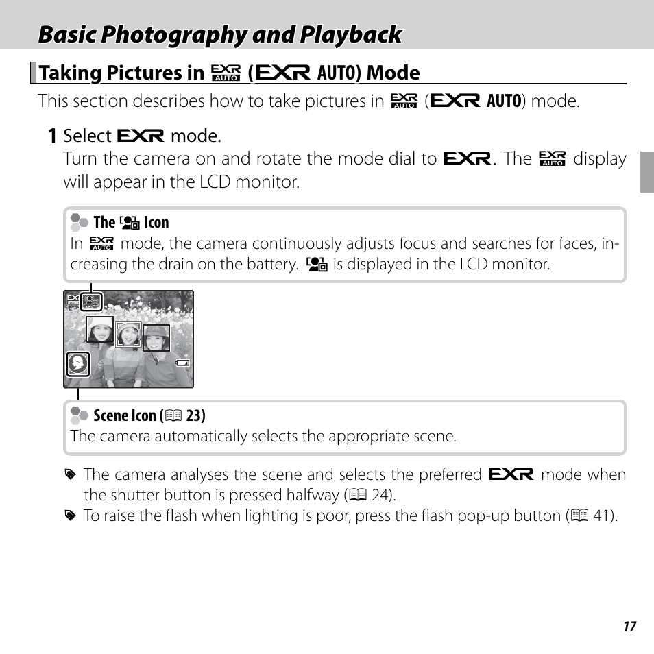 Basic photography and playback | FujiFilm FinePix F750EXR User Manual | Page 35 / 164