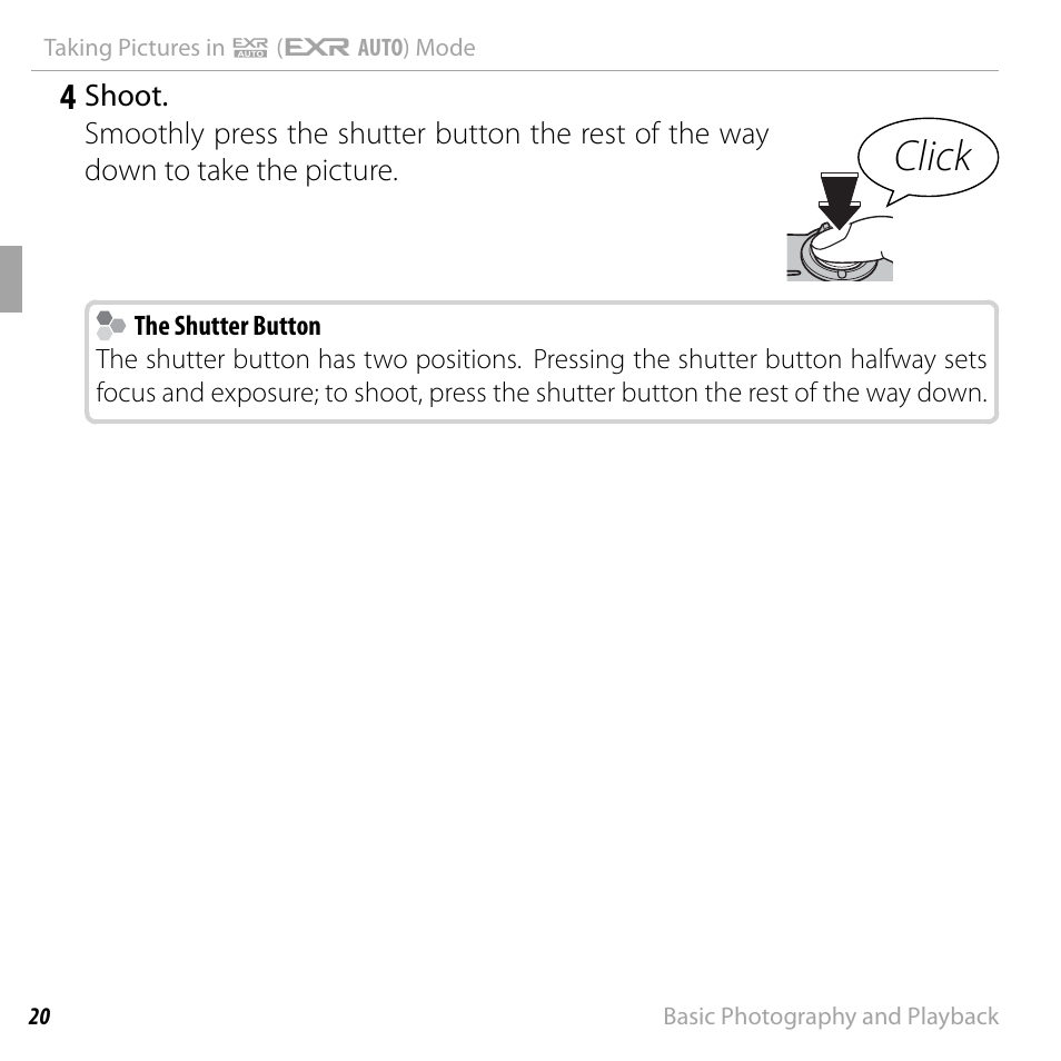 Click | FujiFilm FinePix F750EXR User Manual | Page 38 / 164