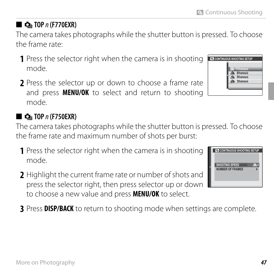 FujiFilm FinePix F750EXR User Manual | Page 65 / 164