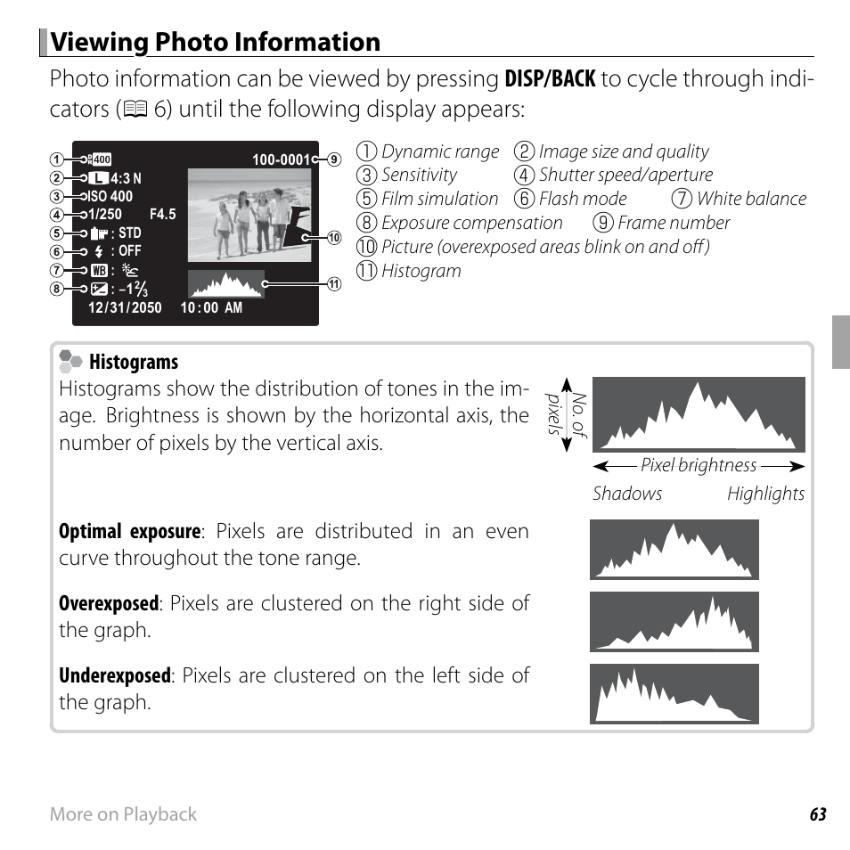 Viewing photo information, 6) until the following display appears | FujiFilm FinePix F750EXR User Manual | Page 81 / 164