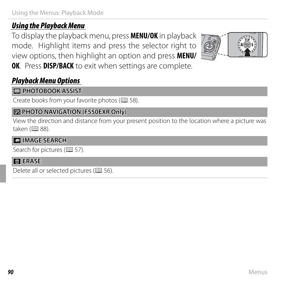 FujiFilm FinePix F550EXR User Manual | Page 108 / 151