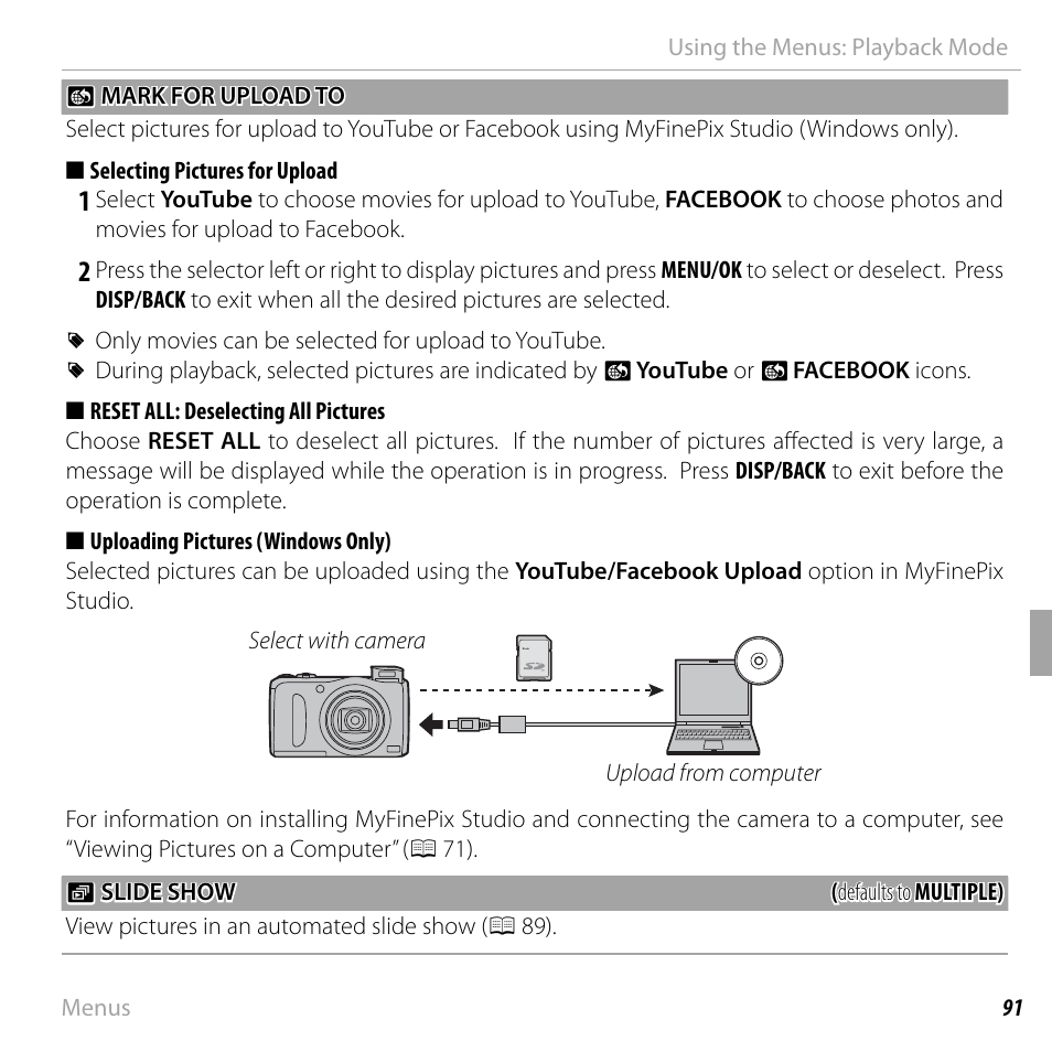 FujiFilm FinePix F550EXR User Manual | Page 109 / 151