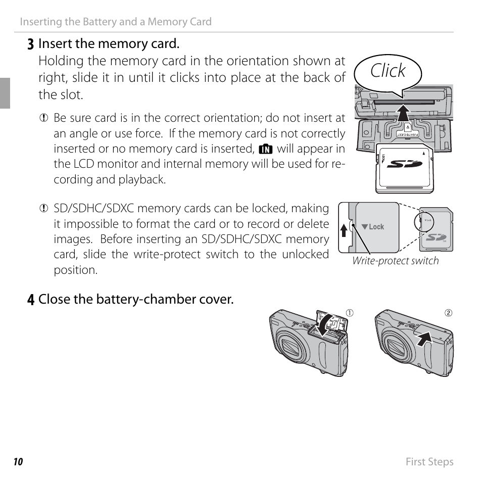 Click | FujiFilm FinePix F550EXR User Manual | Page 28 / 151