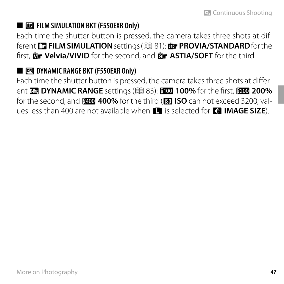 FujiFilm FinePix F550EXR User Manual | Page 65 / 151