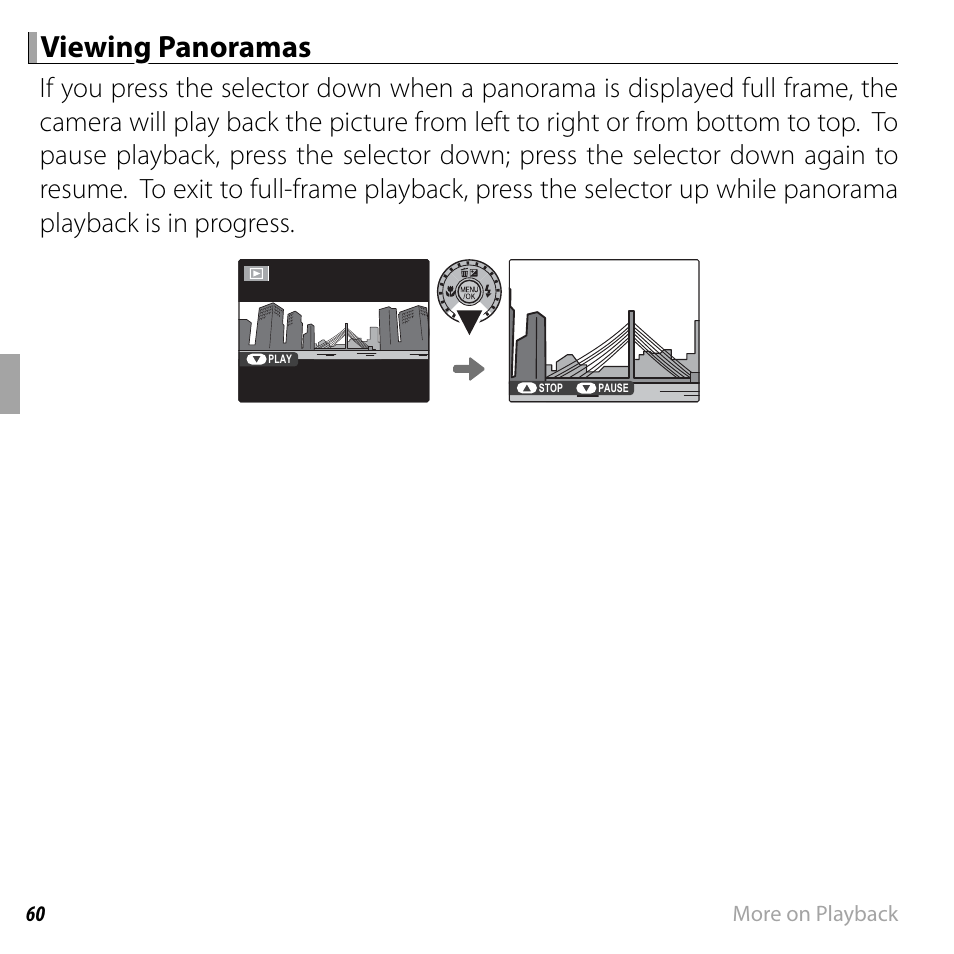 Viewing panoramas | FujiFilm FinePix F550EXR User Manual | Page 78 / 151