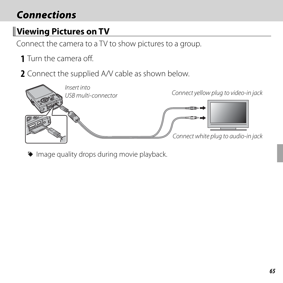 Connections | FujiFilm FinePix F550EXR User Manual | Page 83 / 151