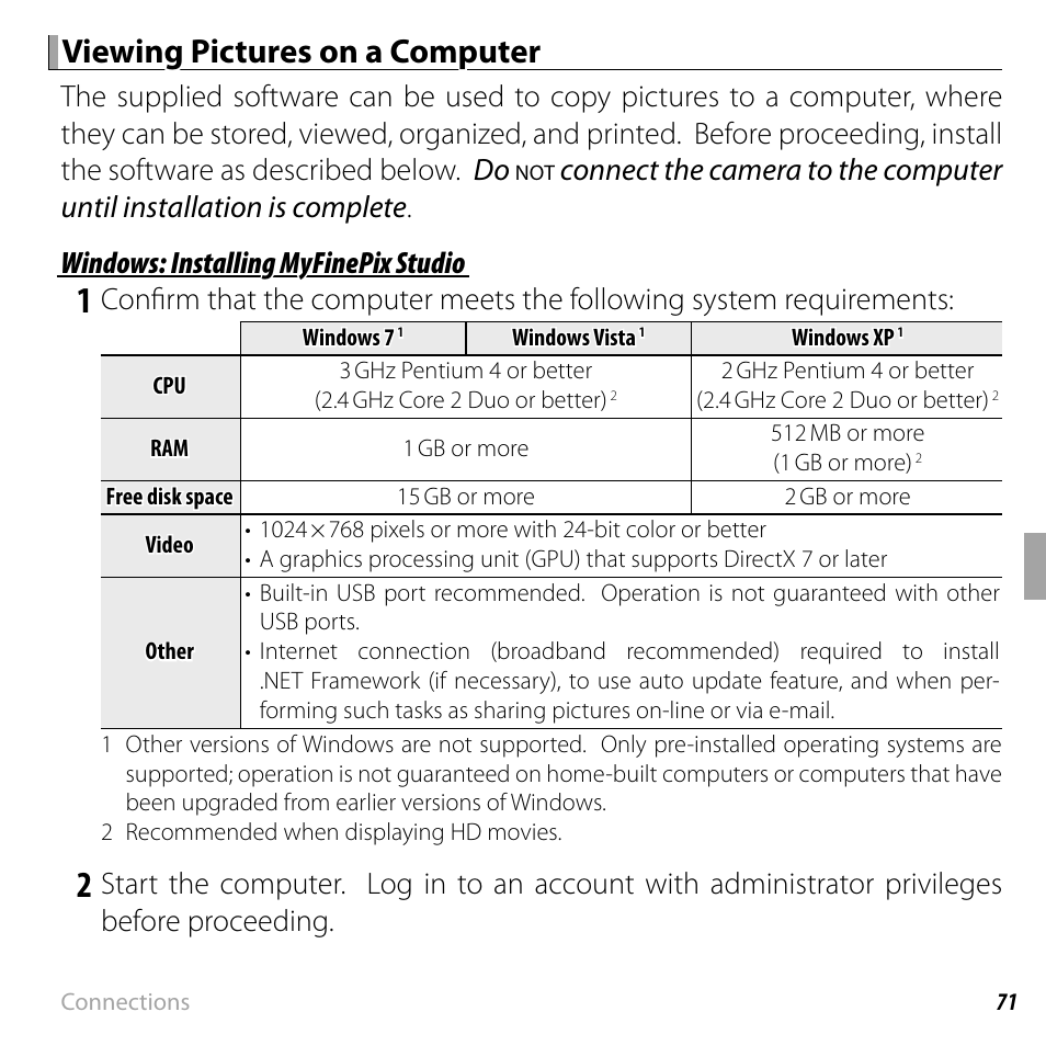 Viewing pictures on a computer | FujiFilm FinePix F550EXR User Manual | Page 89 / 151