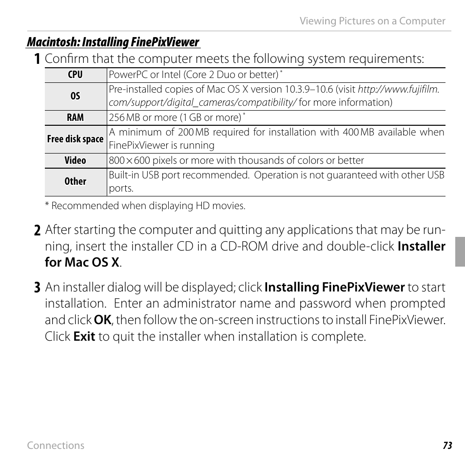 Macintosh: installing finepixviewer | FujiFilm FinePix F550EXR User Manual | Page 91 / 151