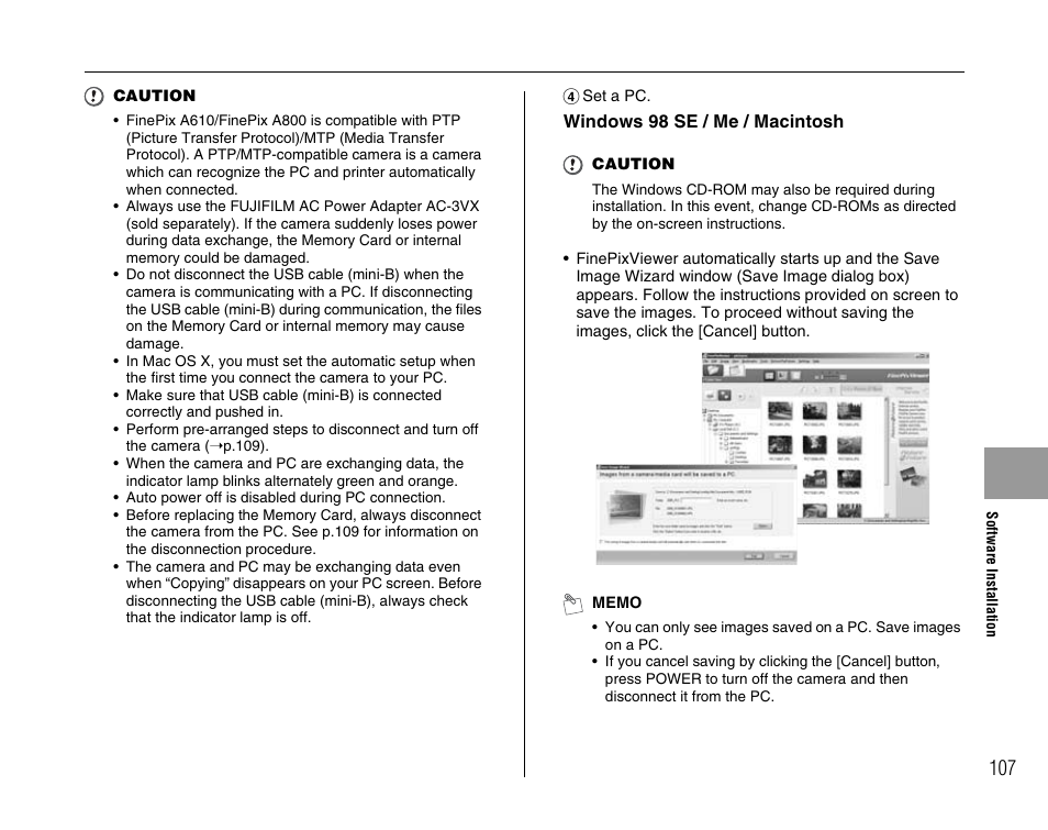 FujiFilm FinePix A800 User Manual | Page 107 / 164