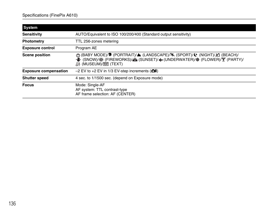 FujiFilm FinePix A800 User Manual | Page 136 / 164