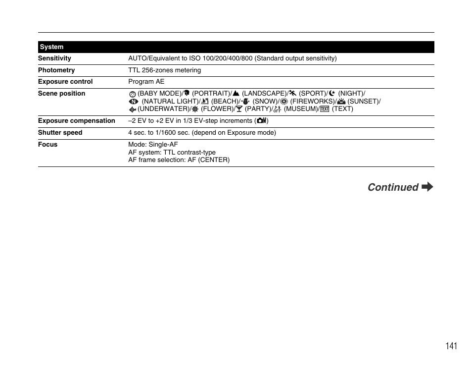 Continued q | FujiFilm FinePix A800 User Manual | Page 141 / 164