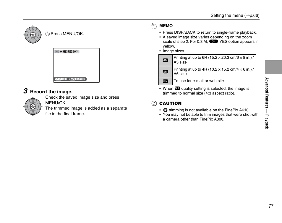 FujiFilm FinePix A800 User Manual | Page 77 / 164