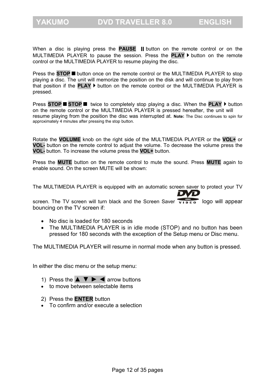 Yakumo dvd traveller 8.0 english | FujiFilm Yakumo DVD Travelle User Manual | Page 16 / 40